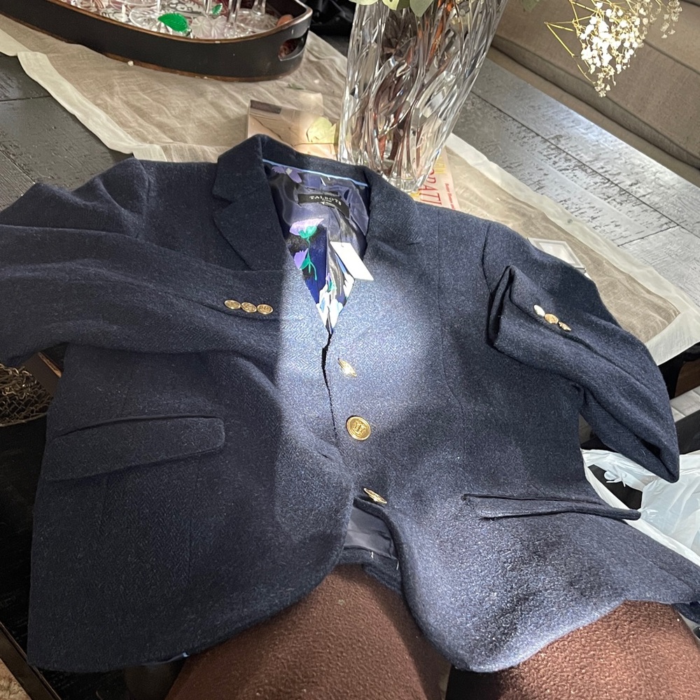 Talbots Dark Jacket with Floral Lining